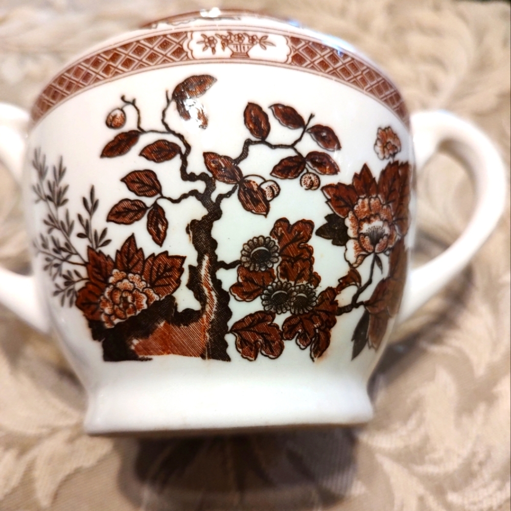 🍂⛩️🍂Beautiful True Antique Nasco Japan Asian Oriental Ceramic Sugar Bowl & Lid - Picture 5 of 14